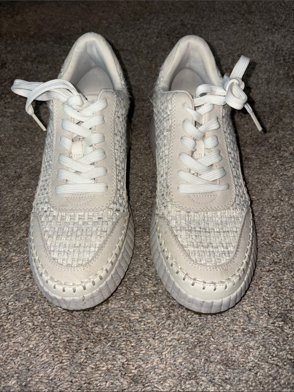 Universal Thread Cream Woven Low-Top Sneakers - 8